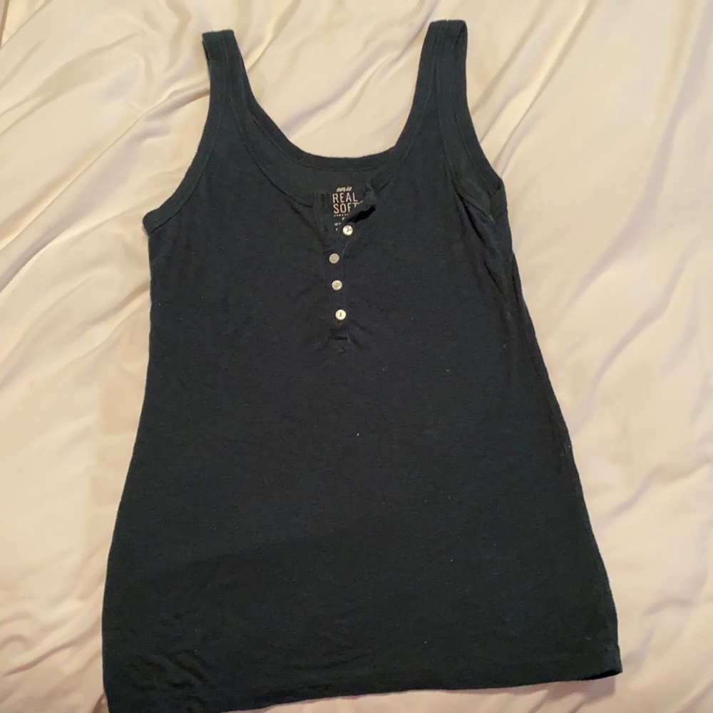 Aerie dark green tank top